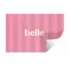 Roze - Gestreept - Belle Muursticker klein -3d