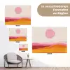 Heuvels - Oranje - Zon - Abstract tuinposter los doek klein -Xsfeer9_DE