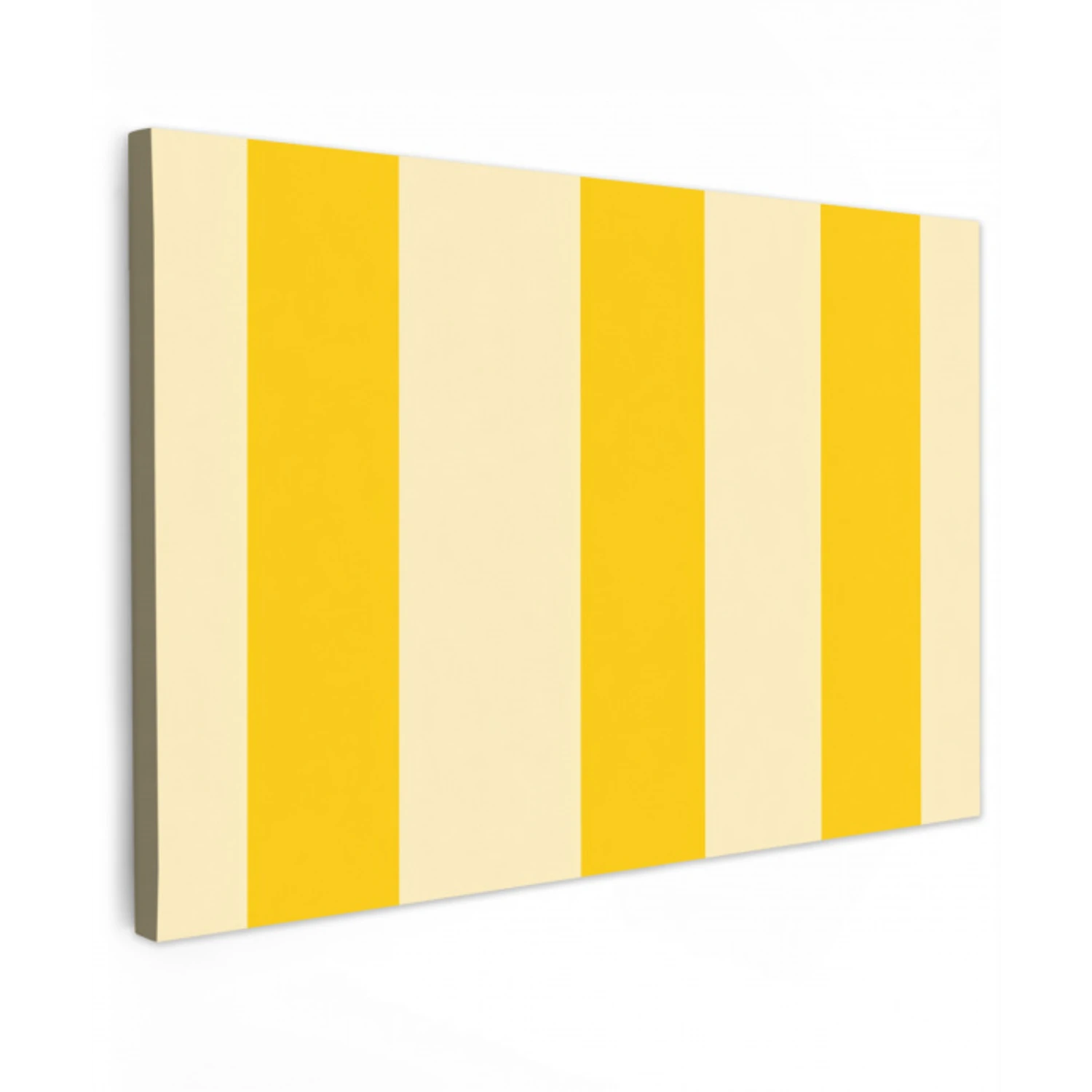 Strepen - Klassiek - Geel Tuinposter op houten frame 2 cm dik klein 845 -3d