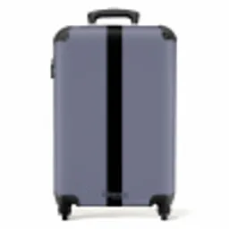 Minimal - Grijsblauw met zwarte streep NBS - Handbagage koffer - Unisex middel -productfoto_recht
