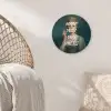 Klassiek - Sierlijk - Roze Wandcirkel kunststof plaat 5mm dik klein -sfeer5