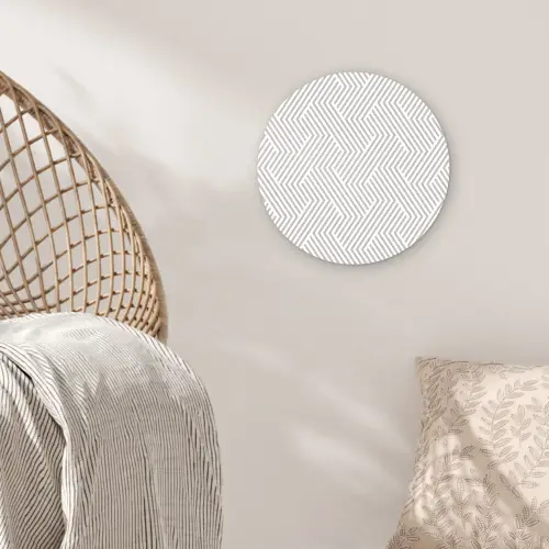 Grafisch - Patroon - Modern - Schuin Wandcirkel plexiglas klein 852 -sfeer5