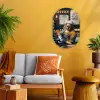 Melkmeisje - Barista - Koffie - Vintage - Kunst - Abstract - Schilderij - Oude meesters Wandcirkel Ovaal Forex klein -sfeer4
