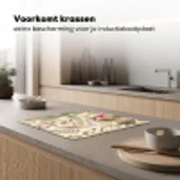 Vogels - Tropisch - Botanisch - Roze Inductie beschermer vinyl 3mm middel -sfeer1