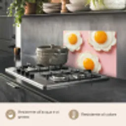 Eieren - Bloem - Roze keuken achterwand spatscherm klein -usp_IT