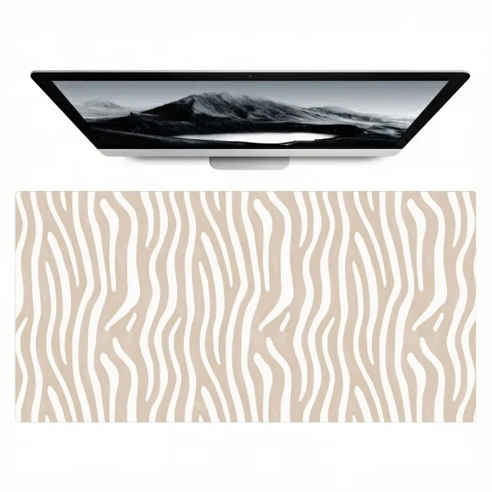 Abstract - Zebra - Beige Muismat XXL klein 681 -zzz3d