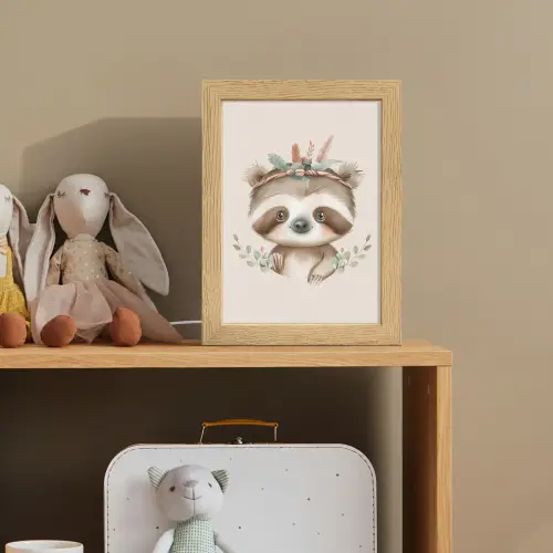 Luiaard - Dieren - Bohemian - Boho Light Box met kabel klein -sfeer2_kind