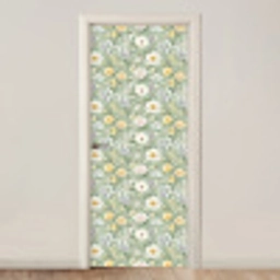 Klassiek - Bloemenpatroon - Kleurrijk deurposter klein 289 -3d_beige