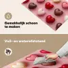 Macarons - Hartjes - Kleurrijk - Roze Inductie beschemer met haakjes klein -ky-schoon-nl