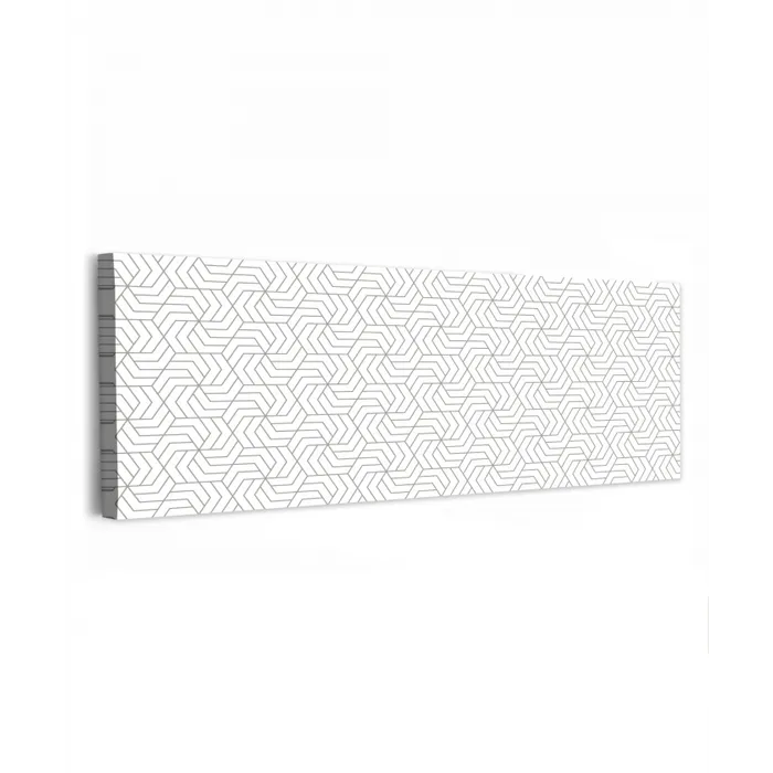 Geometrie - Lijn - Zwart - Wit - Patroon canvas 2cm klein 828 -z3d