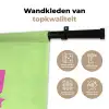 Groen - Neon - Quote Wandkleed katoen klein -sfeer2
