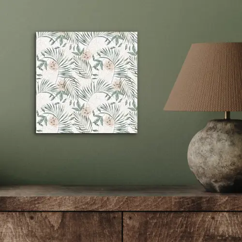Monstera - Palmblad - Jungle - Tropisch aluminium wit klein -sfeer2