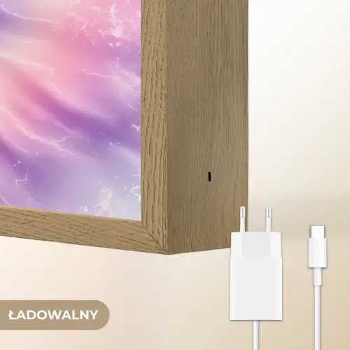 Pasteltinten - Paars - Spiraal - Marmer Light Box met batterij (Wandlamp kind) middel -USP_websiteoplaadbaarNL