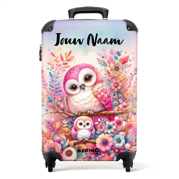 Roze Robijn NBS - Handbagage koffer - Kinderen Unisex middel -productfoto_recht