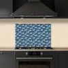Klein - Oceaan - Golven - Blauw keuken achterwand spatscherm klein 900 -sfeer1