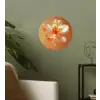Glazen - Bloem - Oranje Wandcirkel behangsticker klein -sfeer2