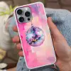 Discobal - Pink - Verf Hoesje iPhone 16 Pro Max met koord klein -sfeer3
