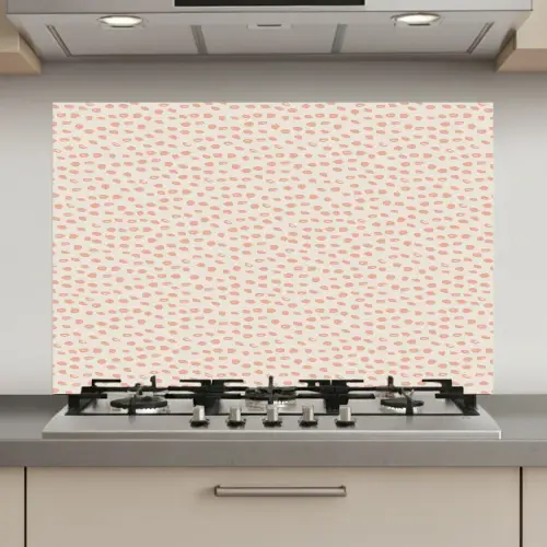 Rondjes - Patroon - Roze keuken achterwand spatscherm klein 900 -3d_website