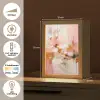 Verf - Roze - Oranje - Abstract - Kunst Light Box met kabel (Tafellamp) klein -USP_NL