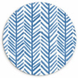 Patroon - Streep - Blauw Wandcirkel kunststof plaat 5mm dik klein 188 -3d
