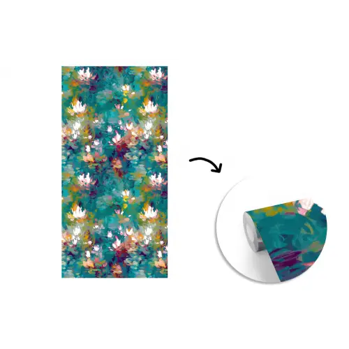 Waterlelies - Vijver - Water fotobehang vinyl groot 64 -3d