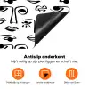 Gezicht - Zwart - Lijnen - Artistiek Inductie beschermer vinyl 3mm klein 276 -zzzzzzz-td-onderkant