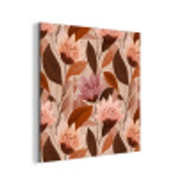 Bloemen - Bladeren - Bruin aluminium wit klein 46 -3d