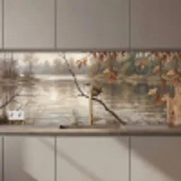 Winterkoninkje - Tak - Rivier - Natuur - Sfeervol keuken achterwand 2 middel zz_3dshopping
