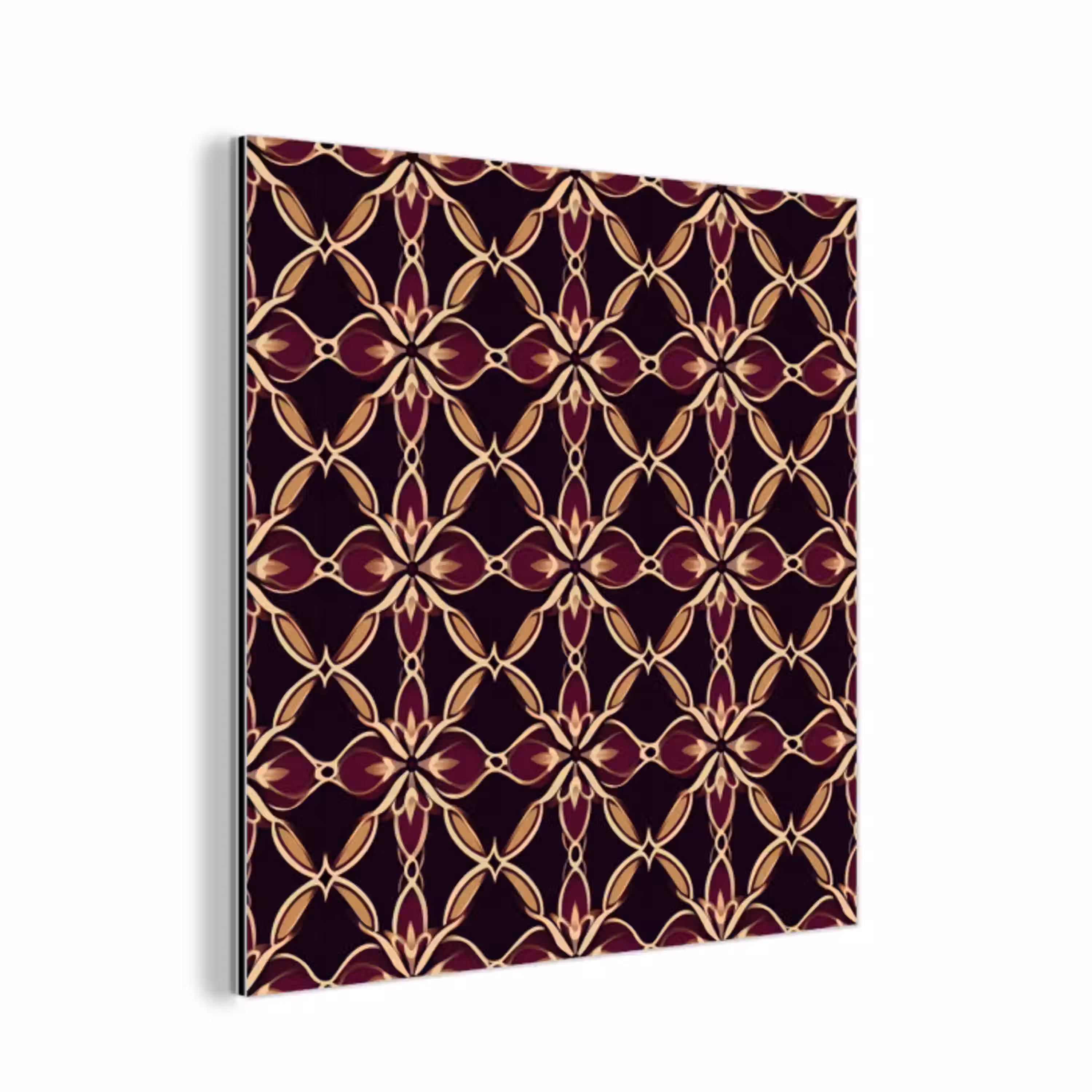Symmetrisch - Tegel - Burgundy aluminium wit klein 46 -3d