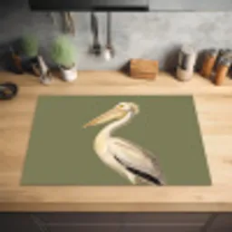 Pelikaan - Wit - Vogel - Klassiek - Natuur Inductie beschermer vinyl 3mm klein -sfeer5