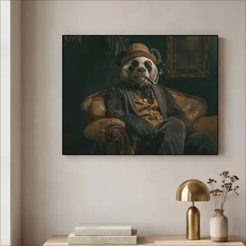 Panda - Hoed - Bril - Pak Textielframe - compleet frame klein -sfeer2