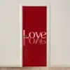 Love - Spiegeling - Rood deurposter klein -3d_beige