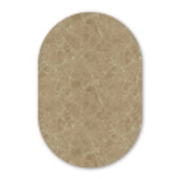 Beige - Marmer - Witte aders Wandcirkel Ovaal Aluminium middel 839 -3d