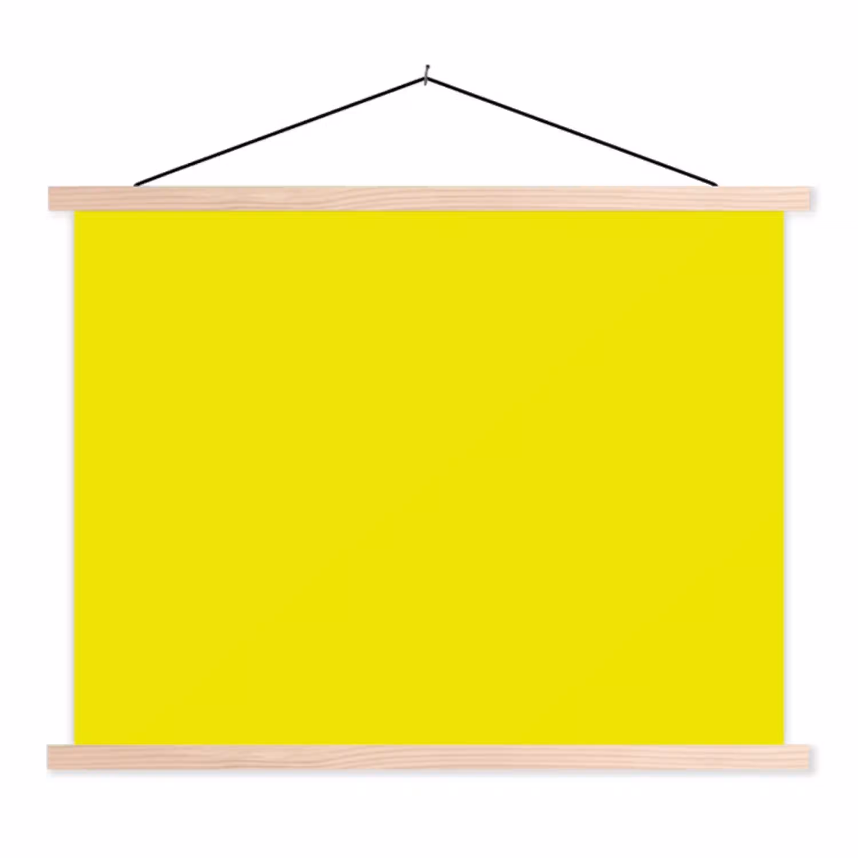 Bright - Canary - Geel textielposter latten blank klein 122 -3d