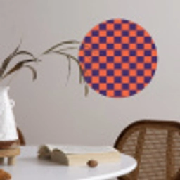 Patroon - Klassiek - Paars Wandcirkel behangsticker klein 186 -sfeer3
