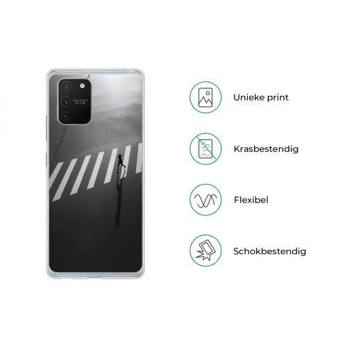 Zeebrapad - Hardloper - Zwart - Wit Telefoonhoesje Samsung Galaxy S10 Lite klein -specsS10Lite
