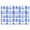 Patroon - Huizen - Blauw Placemat vinyl groot 368 -zzsfeer1_Kitchenyeah-website