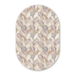 Abstract - Golvend - Pastel Wandcirkel Ovaal Forex klein 630 -3d