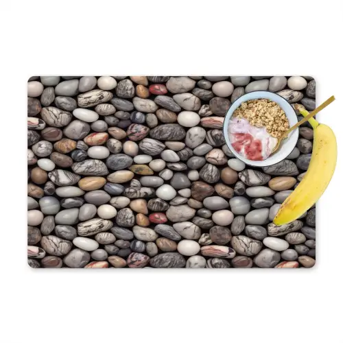 Marmer - Kleuren - Kiezels Placemat vinyl groot 368 -zzzproduct_Kitchenyeah-website