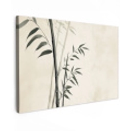 Japandi - Bamboe - Beige Tuinposter op houten frame 2 cm dik klein -3d