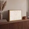 Decoratief - Labyrint - Beige Light Box met batterij (Wandlamp) middel -sfeer2