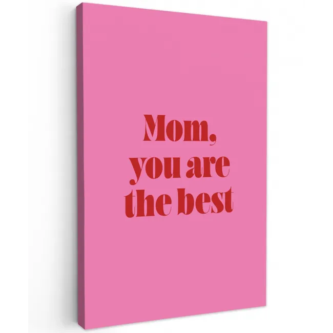 Moeder - Boodschap -Roze Tuinposter op houten frame 2 cm dik middel -3d