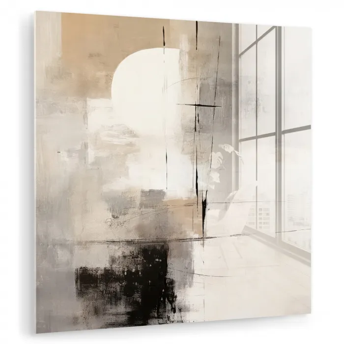 Abstract - Kunst - Grijs plexiglas 5mm klein -zzzproduct_nieuw