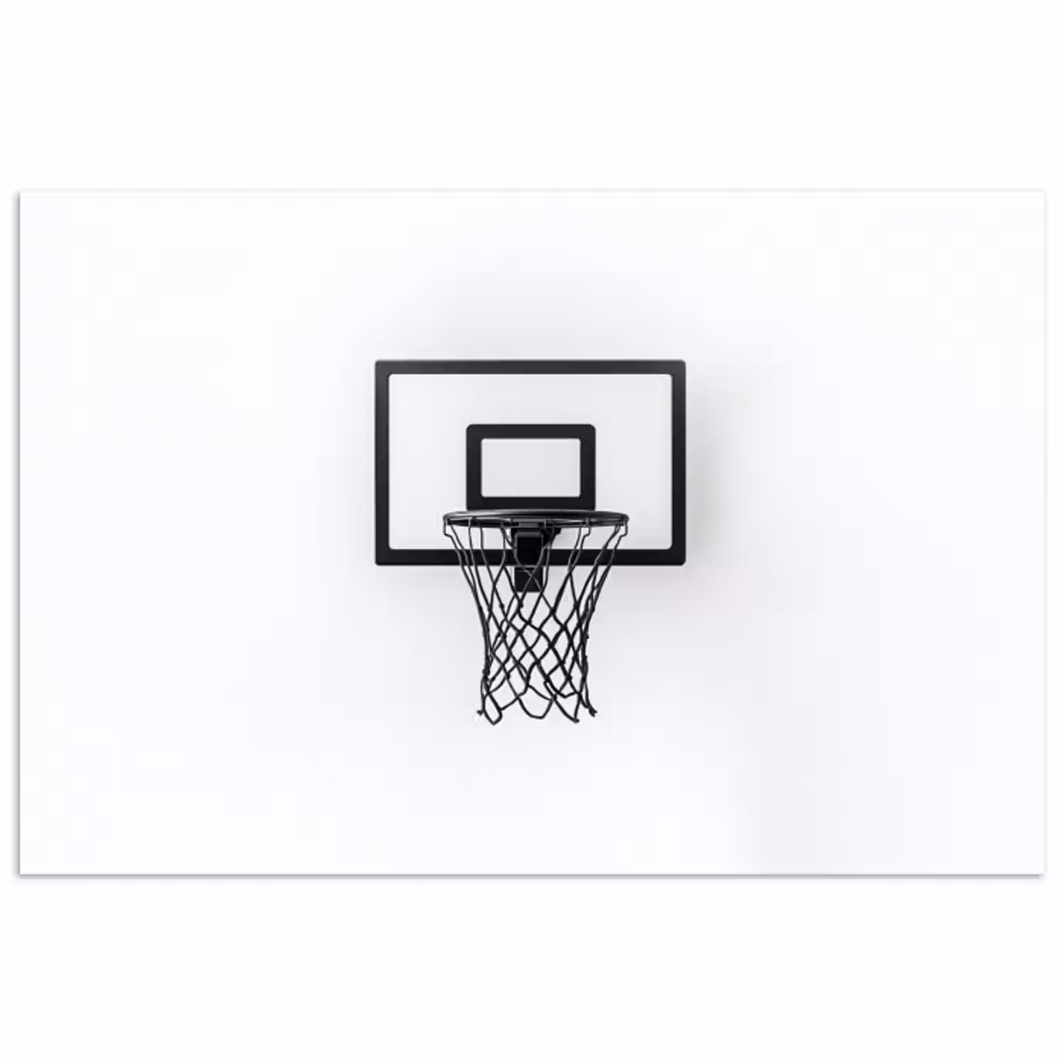 Poster - Basketballbrett - Minimalistisch - Schwarz