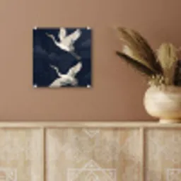 Kraanvogels - Nachthemel - Blauw plexiglas 5mm klein -sfeer5