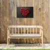 Kersen - Hart - Rood - Zwart Tuinposter op houten frame 2 cm dik klein -sfeer4