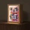 Planken - Boeken - Bladeren Light Box met kabel (Tafellamp) klein -z3d_website