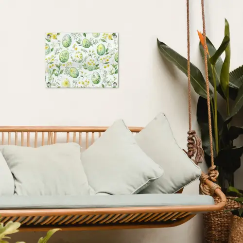 Patroon - Groen - Eieren tuinposter los doek klein -sfeer7