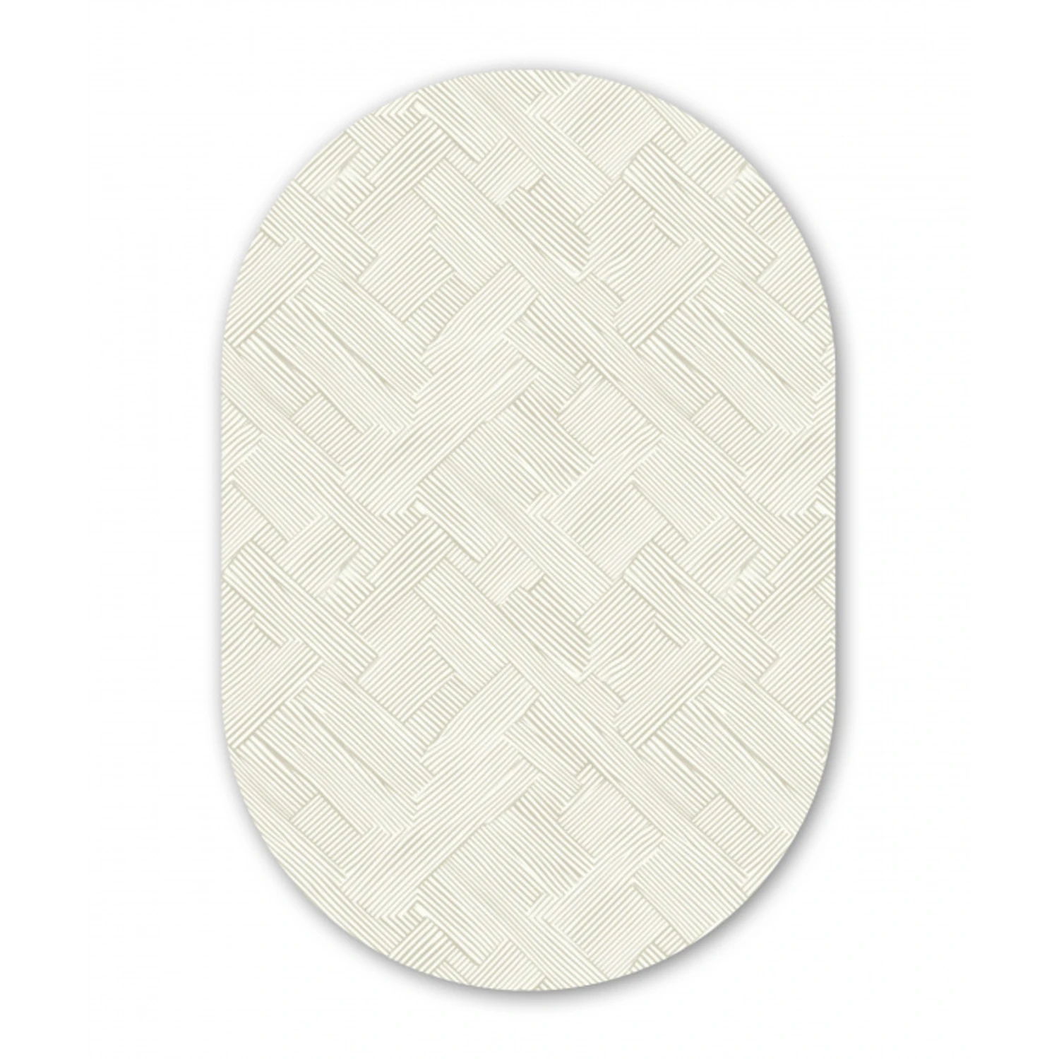 Textuur - Abstract - Beige Wandcirkel Ovaal Forex klein 630 -3d