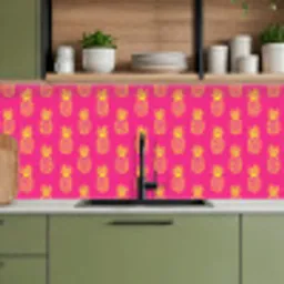 Ananas - Trendy - Roze keuken achterwand 2 middel 871 -sfeer3